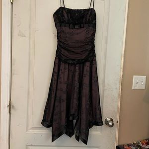 Black and pink dress.